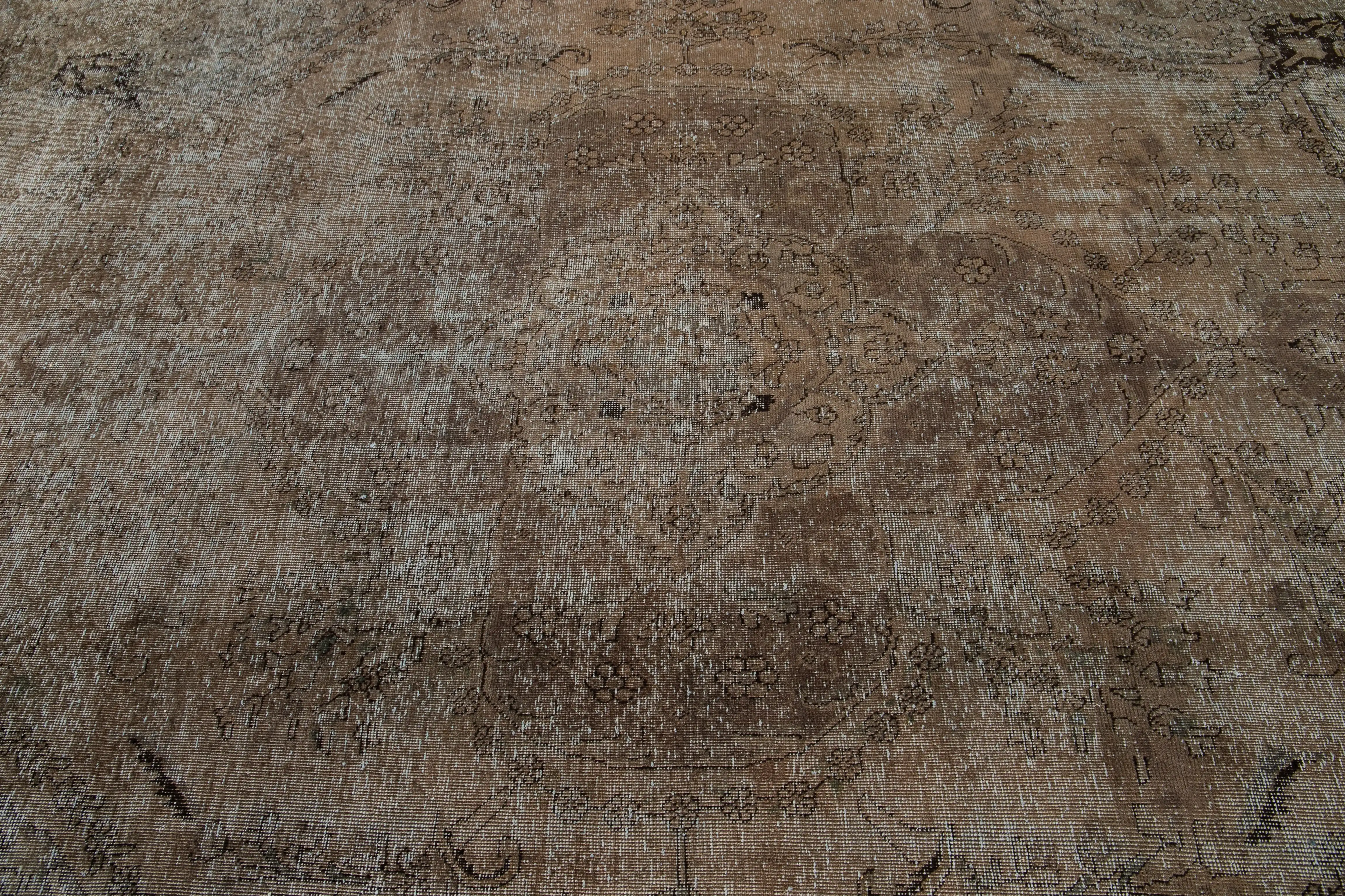 Vintage Brown Wool Rug 4 Vintage Brown Wool Rug