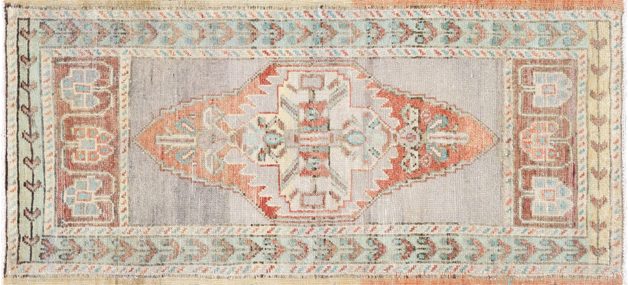 1960s Turkish Oushak Yastic -1'7" x 4'2" 1 1960s Turkish Oushak Yastic -1'7" x 4'2"