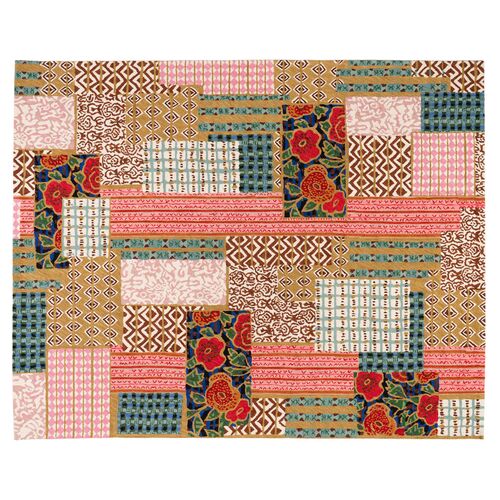 Elm Patchwork Hand Hooked Wool Rug, Multi 1 Elm Patchwork Hand Hooked Wool Rug, Multi