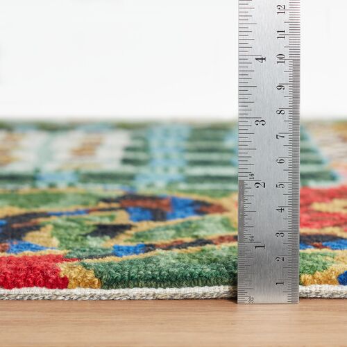 Elm Patchwork Hand Hooked Wool Rug, Multi 3 Elm Patchwork Hand Hooked Wool Rug, Multi