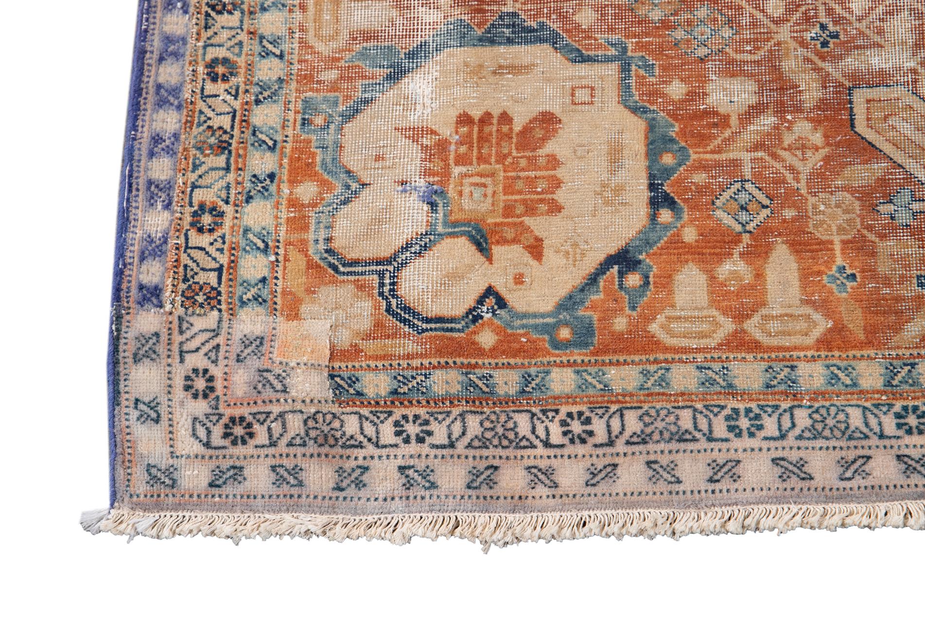 Antique Persian Tabriz Floral Rug 3 Antique Persian Tabriz Floral Rug