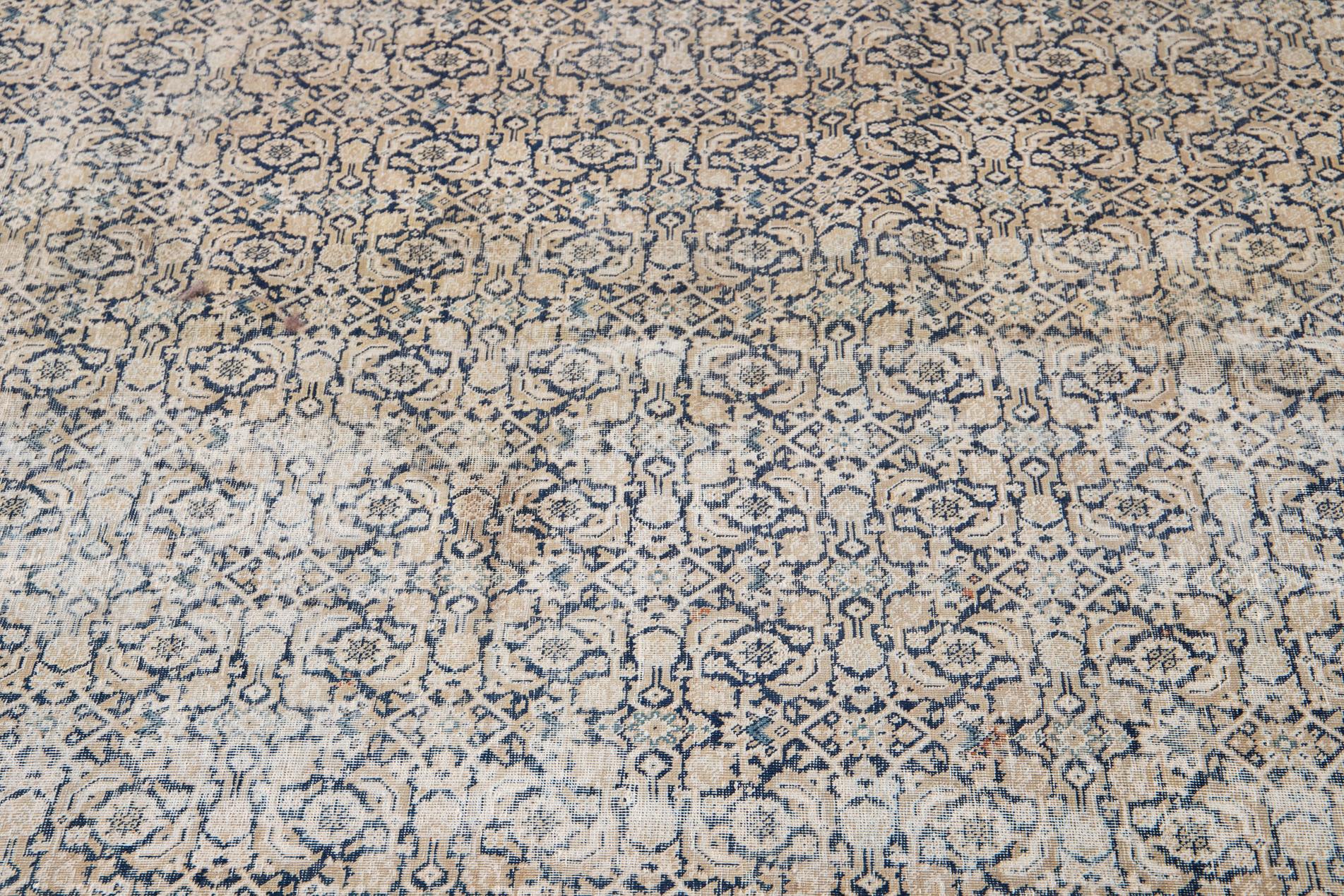 Antique Persian Tabriz Floral Rug 4 Antique Persian Tabriz Floral Rug