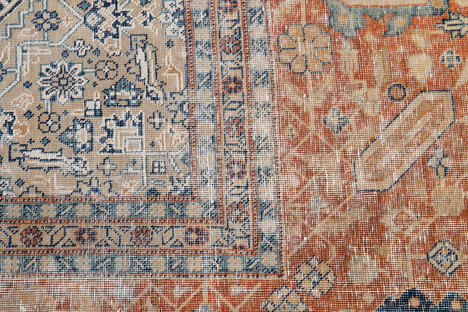 Antique Persian Tabriz Floral Rug 5 Antique Persian Tabriz Floral Rug