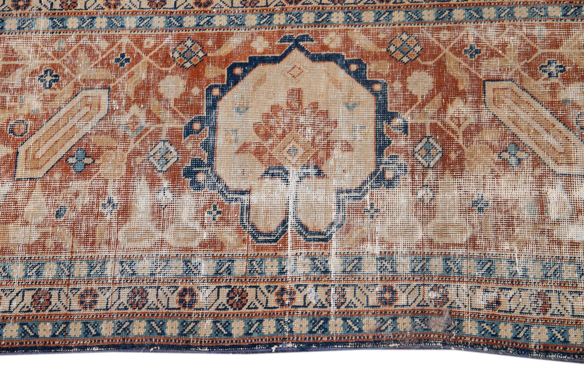 Antique Persian Tabriz Floral Rug 9 Antique Persian Tabriz Floral Rug