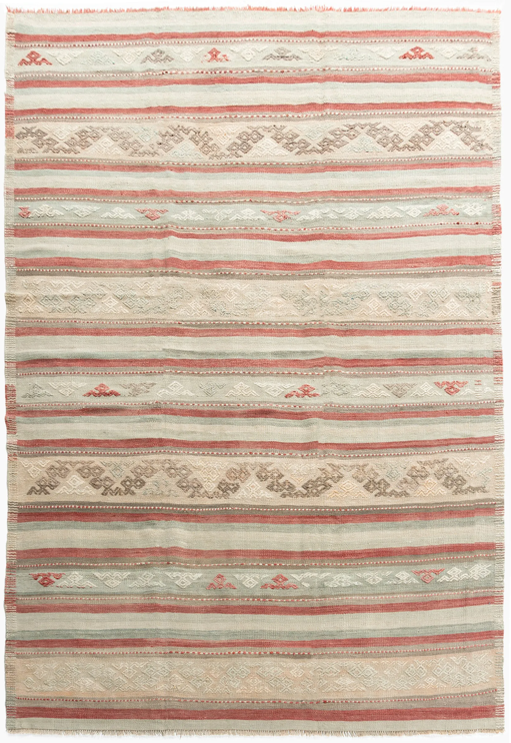 Turkish Jajim Area Rug 5' X 8'3 1 Turkish Jajim Area Rug 5' X 8'3