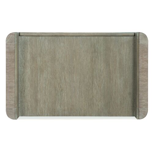 Affinity 3-Drawer Glass Top Nightstand, Gray 4 Affinity 3-Drawer Glass Top Nightstand, Gray