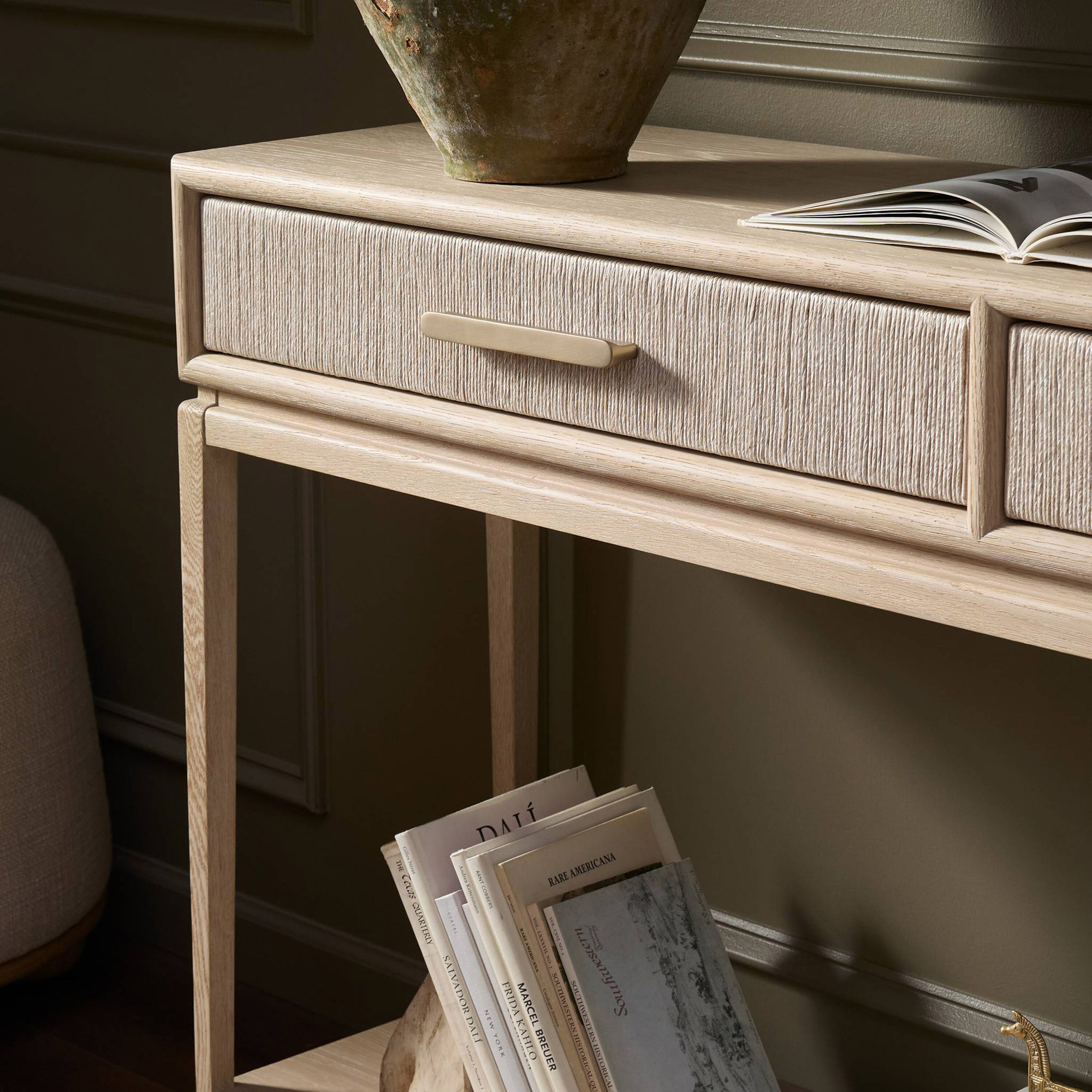 Tiv 2-Drawer Woven Paper Cord Console Table 16 Tiv 2-Drawer Woven Paper Cord Console Table