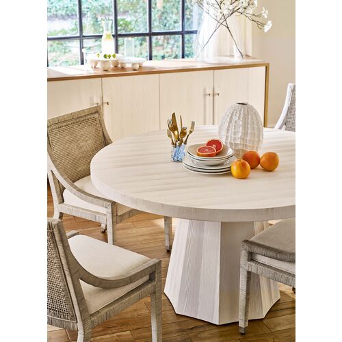 Coastal Living Marino Round Extension Dining Table, White Sand 5 Coastal Living Marino Round Extension Dining Table, White Sand