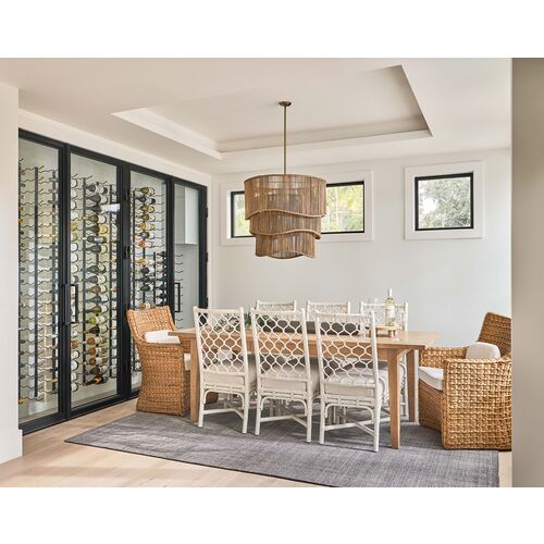 S/2 Coastal Living Marino Side Chairs, White Rattan/Snow 5 S/2 Coastal Living Marino Side Chairs, White Rattan/Snow