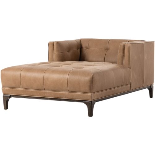 Caledonia Leather Chaise Lounge