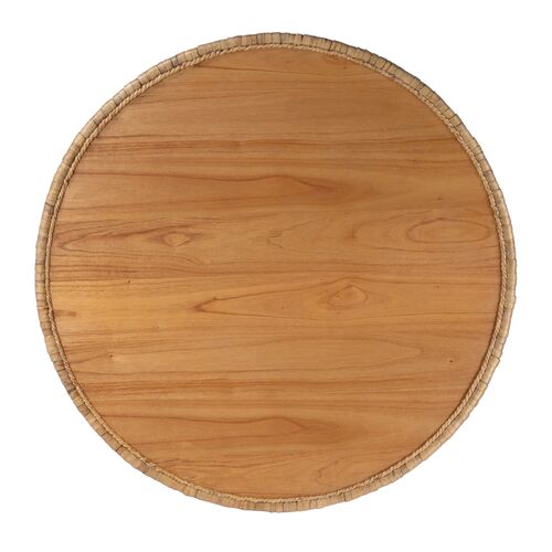 Micah Round Rattan Drum Coffee Table, Natural 3 Micah Round Rattan Drum Coffee Table, Natural