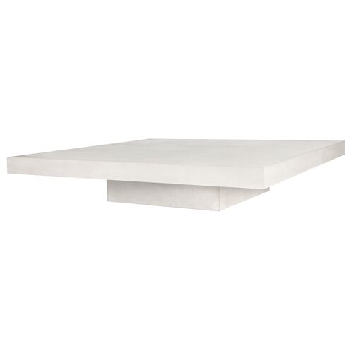 Tamara Outdoor Concrete Square Coffee Table