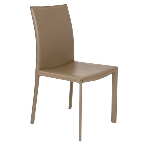 S/2 Callen Side Chairs, Taupe Faux Leather 3 S/2 Callen Side Chairs, Taupe Faux Leather