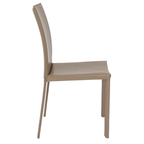 S/2 Callen Side Chairs, Taupe Faux Leather 4 S/2 Callen Side Chairs, Taupe Faux Leather