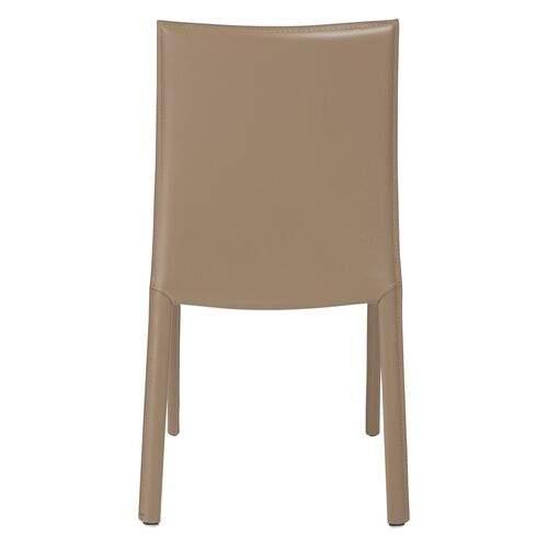 S/2 Callen Side Chairs, Taupe Faux Leather 6 S/2 Callen Side Chairs, Taupe Faux Leather