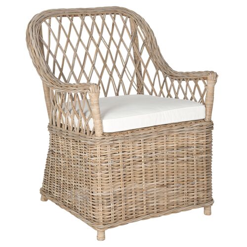Markham Rattan Armchair, Natural
