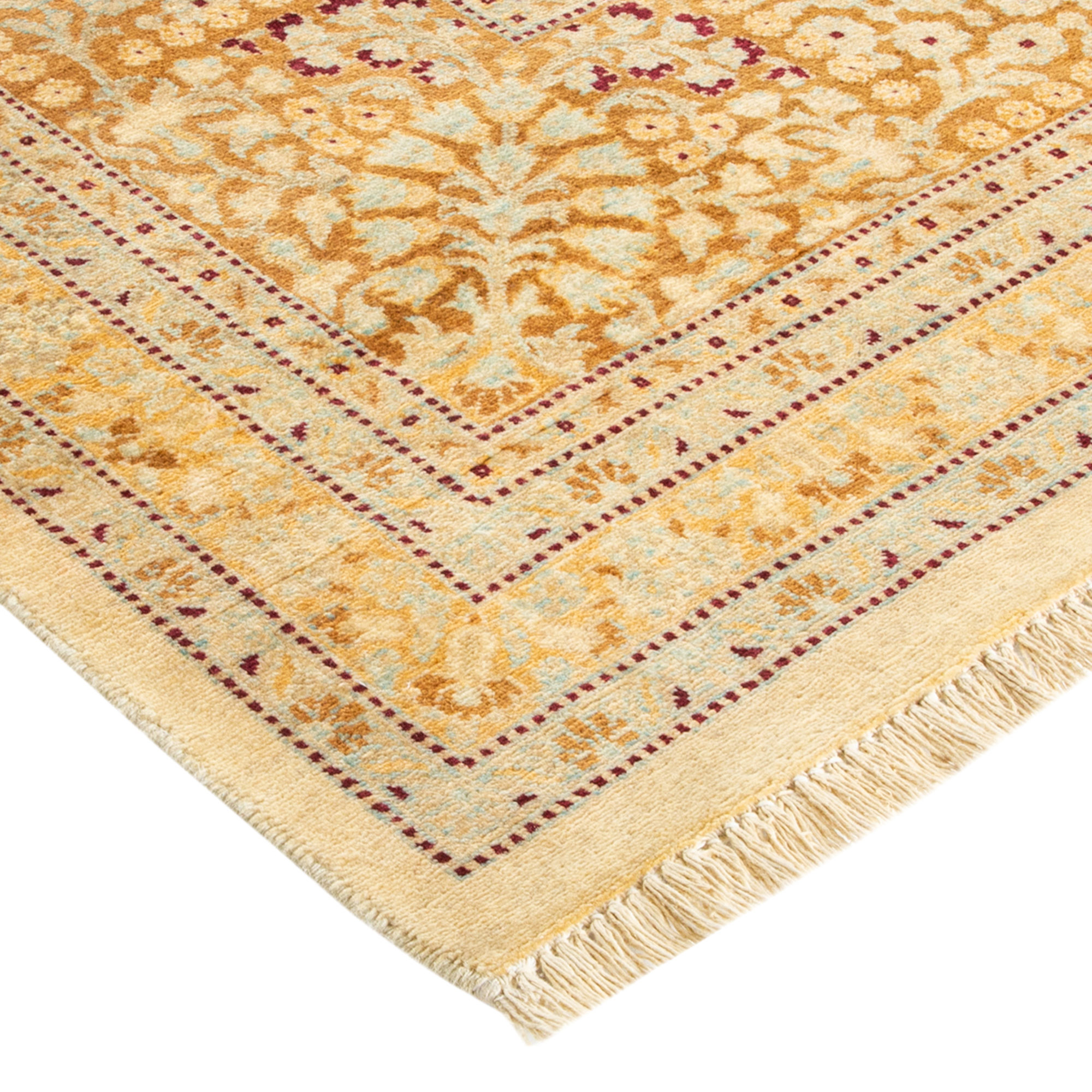 One-of-a-Kind Hand-Knotted Ivory Runner, 9'1" x 18'4" 2 One-of-a-Kind Hand-Knotted Ivory Runner, 9'1" x 18'4"
