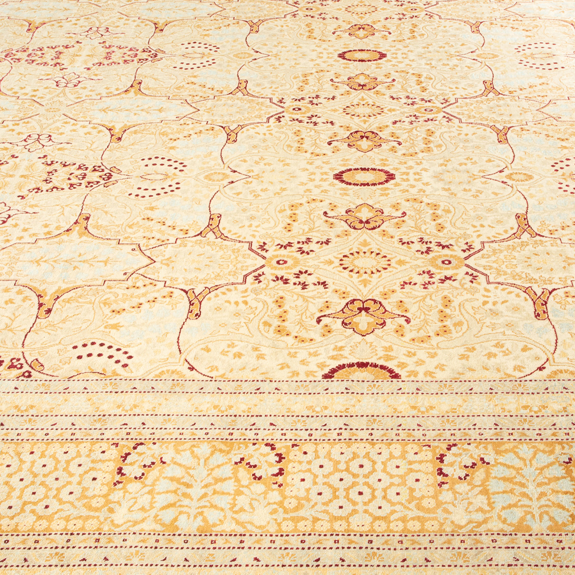 One-of-a-Kind Hand-Knotted Ivory Runner, 9'1" x 18'4" 4 One-of-a-Kind Hand-Knotted Ivory Runner, 9'1" x 18'4"