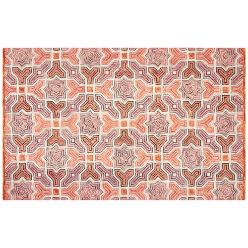 Phil Hand Tufted Rug, Pink/Orange 1 Phil Hand Tufted Rug, Pink/Orange
