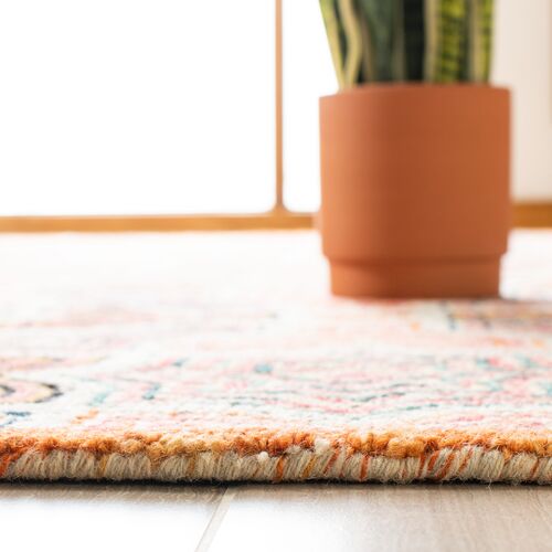 Phil Hand Tufted Rug, Pink/Orange 4 Phil Hand Tufted Rug, Pink/Orange