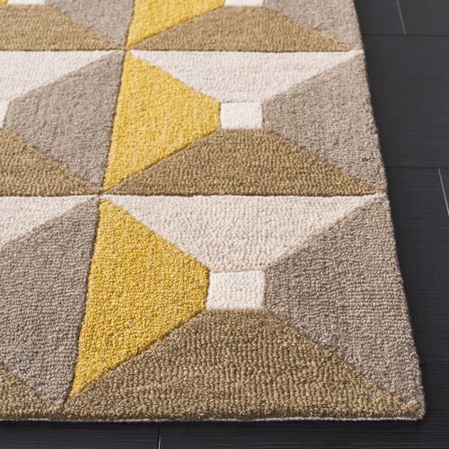 Faye Hand Tufted Rug, Grey/Gold 3 Faye Hand Tufted Rug, Grey/Gold