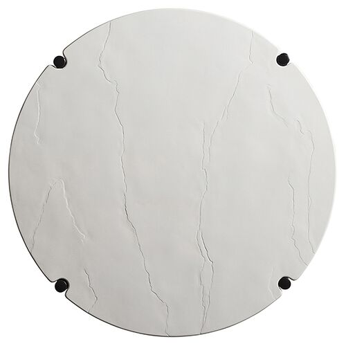 Pavlova Round Outdoor Cocktail Table, White/Black 3 Pavlova Round Outdoor Cocktail Table, White/Black