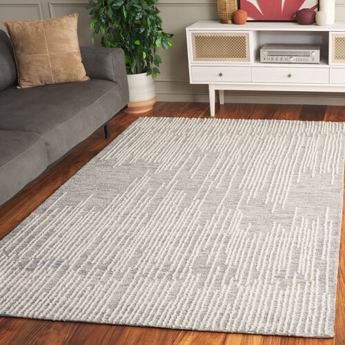 Julia Hand Tufted Rug, Light Grey/Ivory 2 Julia Hand Tufted Rug, Light Grey/Ivory