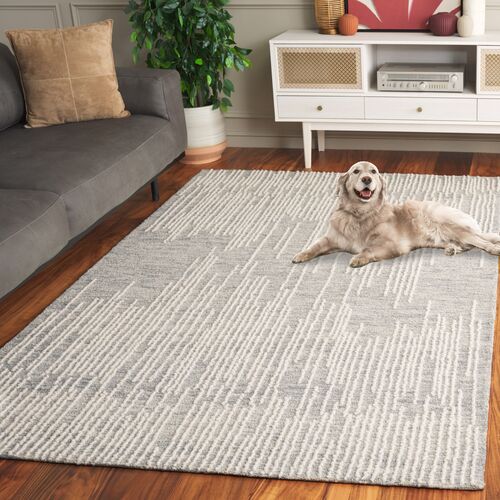 Julia Hand Tufted Rug, Light Grey/Ivory 7 Julia Hand Tufted Rug, Light Grey/Ivory