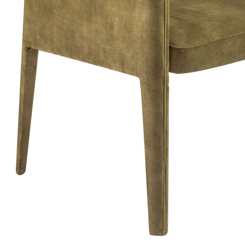 Lilith Velvet Dining Armchair, Green 5 Lilith Velvet Dining Armchair, Green