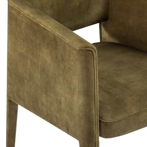 Lilith Velvet Dining Armchair, Green 6 Lilith Velvet Dining Armchair, Green
