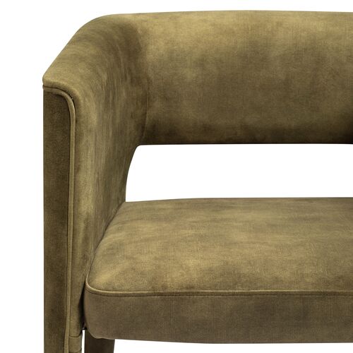 Lilith Velvet Dining Armchair, Green 7 Lilith Velvet Dining Armchair, Green