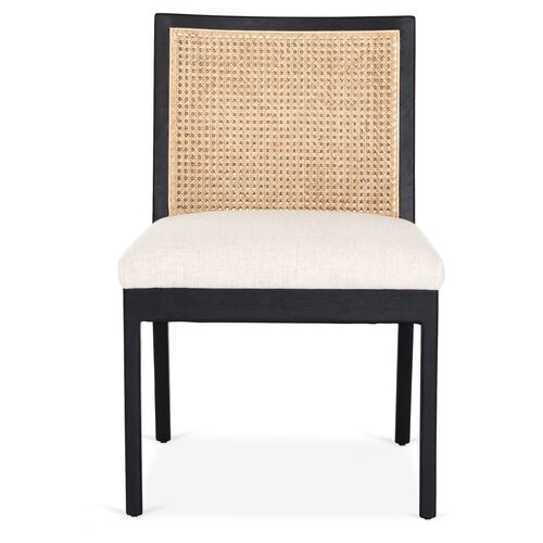 Aimee Cane Dining Side Chair, Ebony/Flax 2 Aimee Cane Dining Side Chair, Ebony/Flax