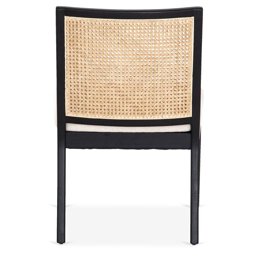Aimee Cane Dining Side Chair, Ebony/Flax 5 Aimee Cane Dining Side Chair, Ebony/Flax