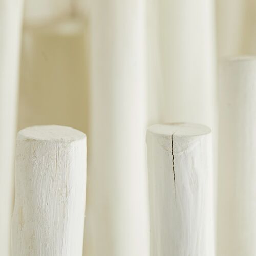Tilda Large 6-Light Wooden Chandelier, White 5 Tilda Large 6-Light Wooden Chandelier, White