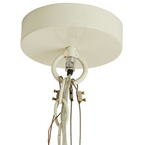Tilda Large 6-Light Wooden Chandelier, White 6 Tilda Large 6-Light Wooden Chandelier, White