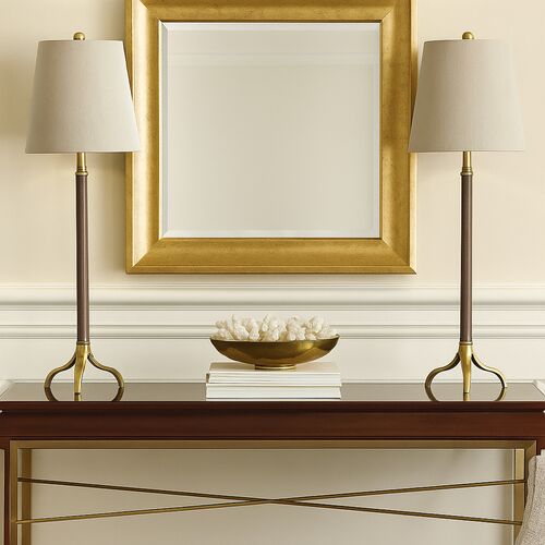 S/2 Portobello Buffet Lamp, Leather 4 S/2 Portobello Buffet Lamp, Leather