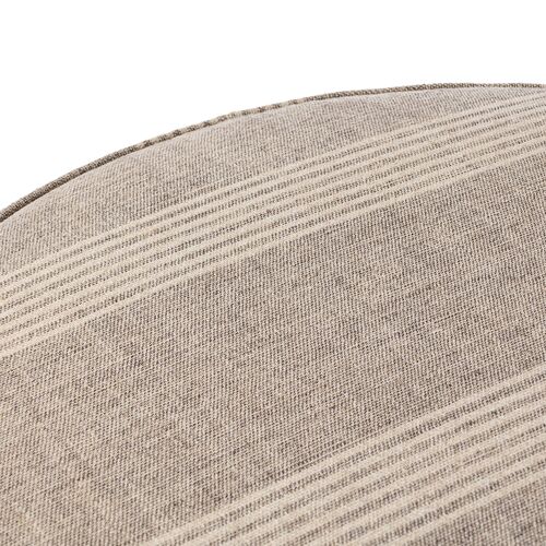 Janessa Large Round Ottoman, Manchester Flint Linen Stripe 7 Janessa Large Round Ottoman, Manchester Flint Linen Stripe