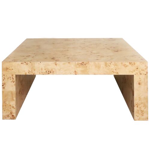 Chloe Square Coffee Table, Honey Burl 2 Chloe Square Coffee Table, Honey Burl