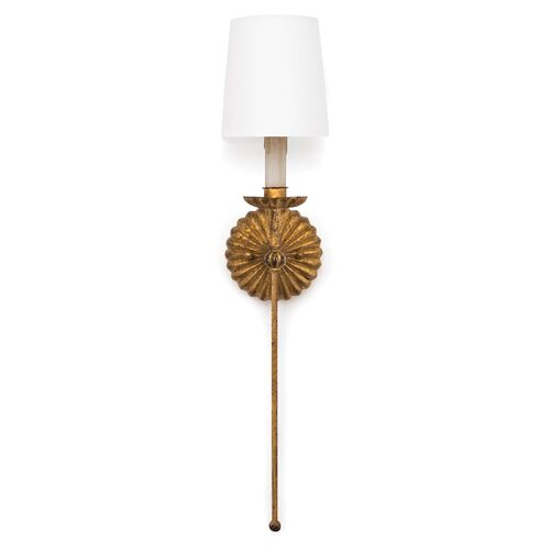 Clove Single Wall Sconce, Antiqued Gold Leaf 1 Clove Single Wall Sconce, Antiqued Gold Leaf
