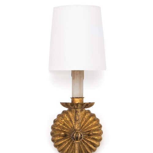 Clove Single Wall Sconce, Antiqued Gold Leaf 2 Clove Single Wall Sconce, Antiqued Gold Leaf