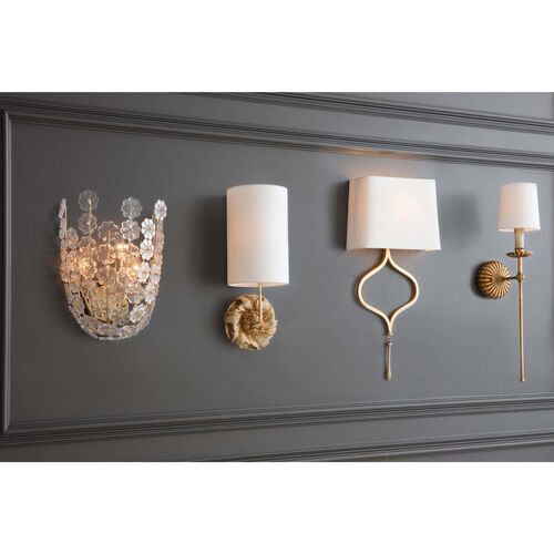 Clove Single Wall Sconce, Antiqued Gold Leaf 4 Clove Single Wall Sconce, Antiqued Gold Leaf