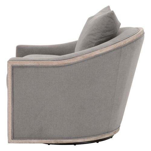 Milly Swivel Club Chair, Slate Performance 3 Milly Swivel Club Chair, Slate Performance
