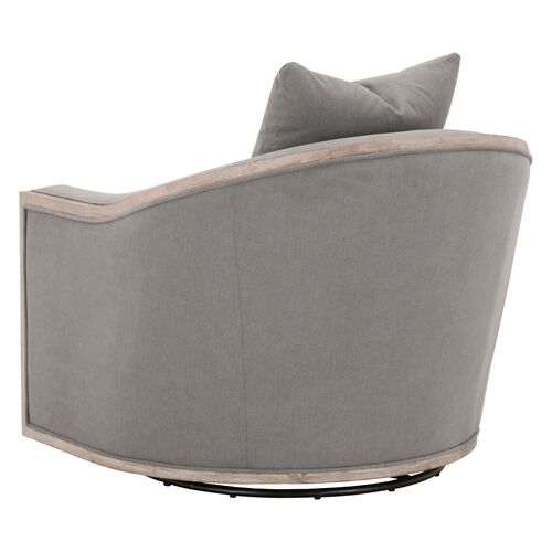 Milly Swivel Club Chair, Slate Performance 4 Milly Swivel Club Chair, Slate Performance