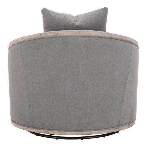 Milly Swivel Club Chair, Slate Performance 5 Milly Swivel Club Chair, Slate Performance