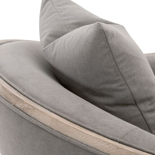 Milly Swivel Club Chair, Slate Performance 6 Milly Swivel Club Chair, Slate Performance