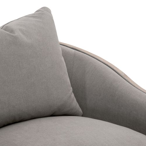 Milly Swivel Club Chair, Slate Performance 8 Milly Swivel Club Chair, Slate Performance