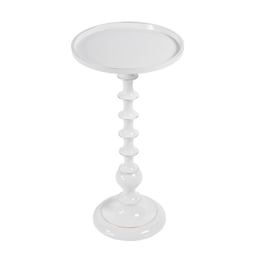 Ella Side/Drink Table, White Aluminum 1 Ella Side/Drink Table, White Aluminum
