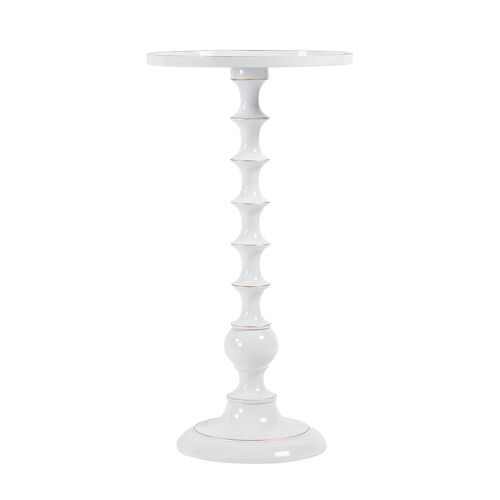 Ella Side/Drink Table, White Aluminum 2 Ella Side/Drink Table, White Aluminum