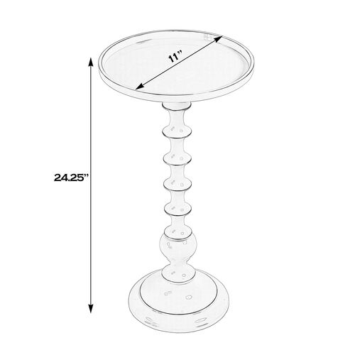 Ella Side/Drink Table, White Aluminum 4 Ella Side/Drink Table, White Aluminum
