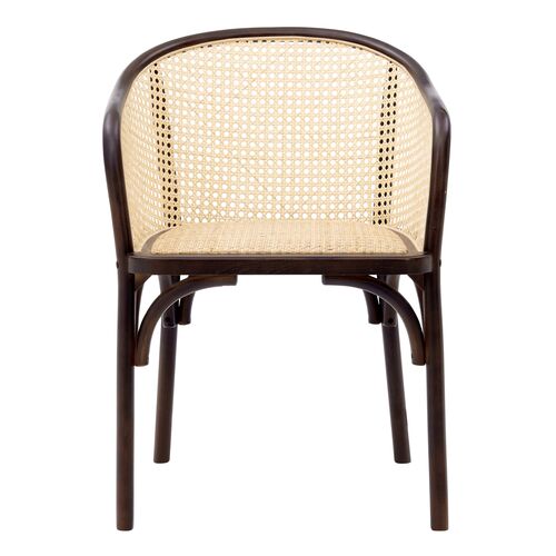 Tate Rattan Armchair, Walnut/Natural 2 Tate Rattan Armchair, Walnut/Natural